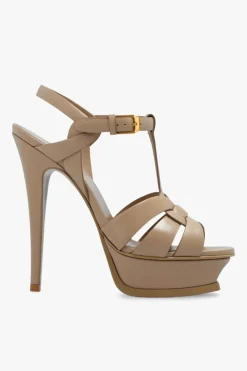 Saint Laurent beige ‘Tribute’ heeled sandals