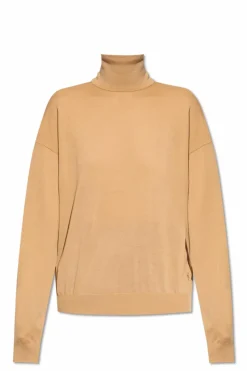 Saint Laurent beige Wool turtleneck top