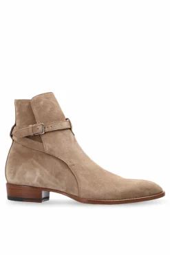 Saint Laurent beige ‘Wyatt’ leather boots