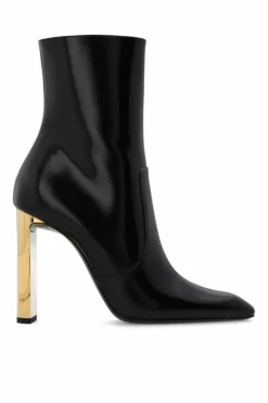 Saint Laurent BLACK ‘Auteuil’ heeled ankle boots