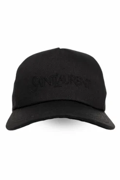 Saint Laurent BLACK Baseball cap with logo