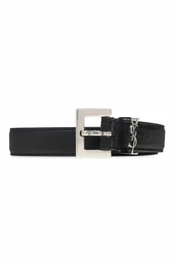 Saint Laurent BLACK Belt with logo