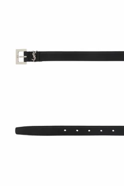 Saint Laurent BLACK Belt with logo