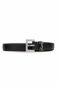 Saint Laurent BLACK Belt with logo