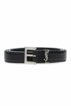 Saint Laurent BLACK Belt with logo