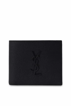 Saint Laurent BLACK Bifold wallet with logo
