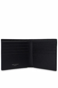 Saint Laurent BLACK Bifold wallet with logo
