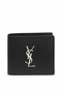 Saint Laurent BLACK Bi-fold wallet with logo