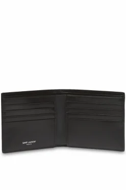 Saint Laurent BLACK Bi-fold wallet with logo