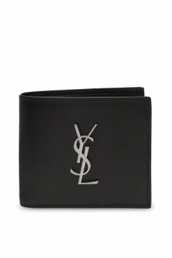 Saint Laurent BLACK Bifold wallet with logo