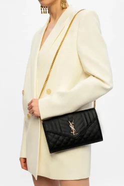 Saint Laurent BLACK Branded wallet on chain