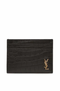 Saint Laurent BLACK Card holder with logo