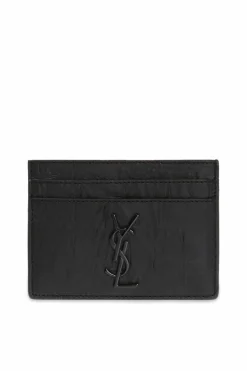 Saint Laurent BLACK Card case with metal logo