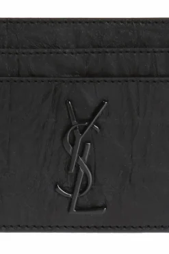 Saint Laurent BLACK Card case with metal logo