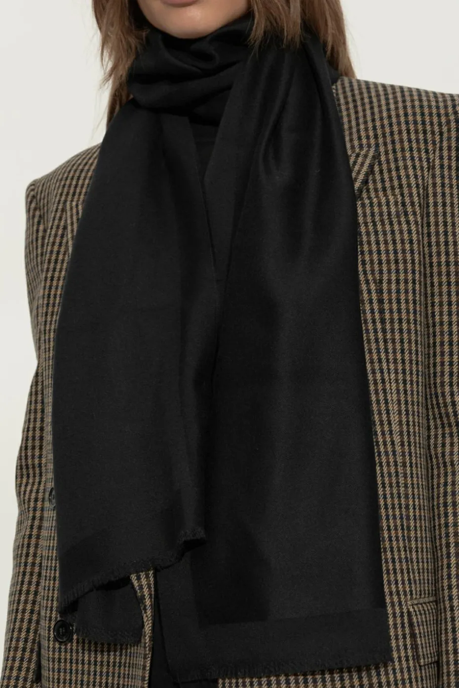 Saint Laurent BLACK Cashmere scarf