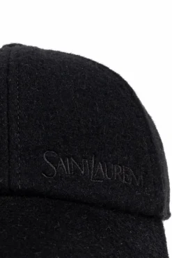 Saint Laurent BLACK Cashmere baseball cap