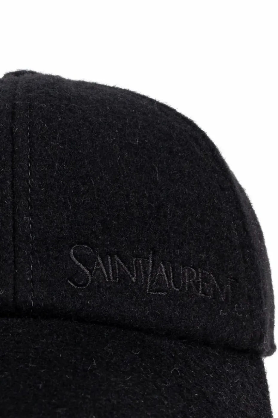 Saint Laurent BLACK Cashmere baseball cap