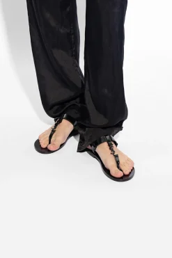 Saint Laurent BLACK ‘Cassandre’ sandals
