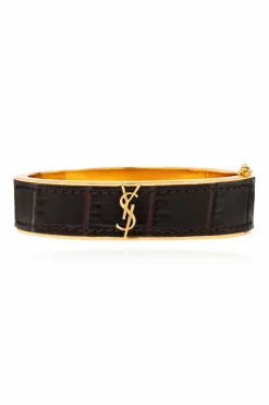Saint Laurent BLACK ‘Cassandre’ bracelet