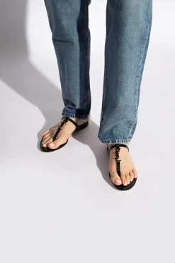 Saint Laurent BLACK ‘Cassandra’ slides
