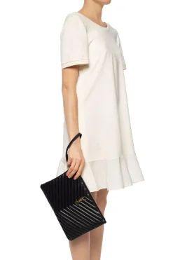 Saint Laurent BLACK Clutch with logo