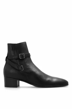 Saint Laurent BLACK ‘Dorian’ heeled ankle boots