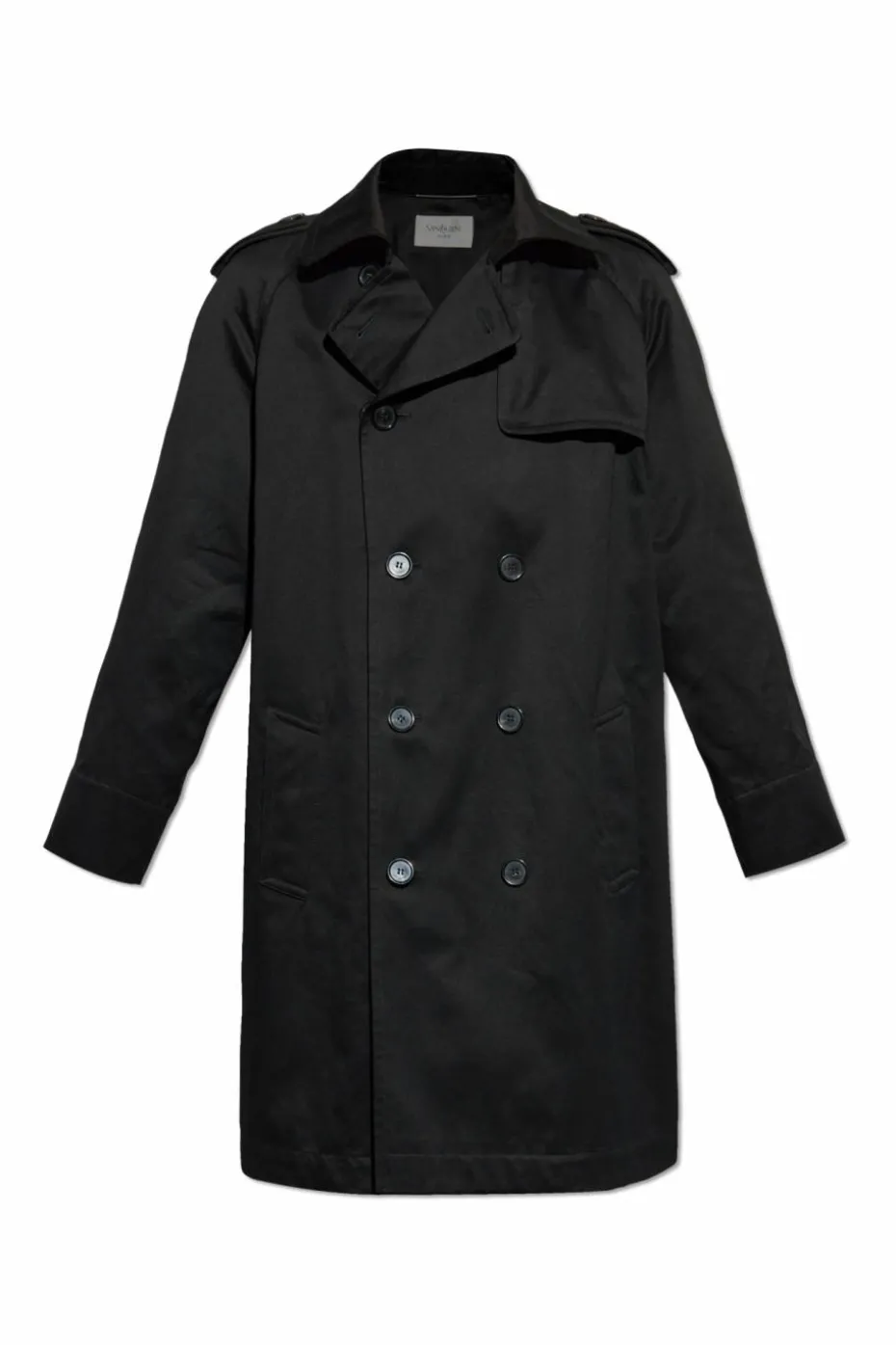 Saint Laurent BLACK Double-breasted trench coat