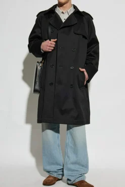 Saint Laurent BLACK Double-breasted trench coat