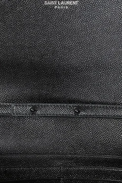 Saint Laurent BLACK 'Envelope' shoulder wallet