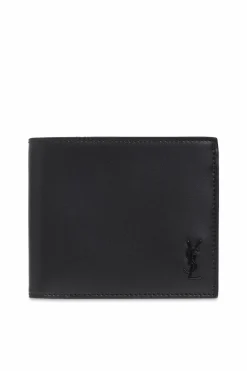 Saint Laurent BLACK Folding wallet with logo