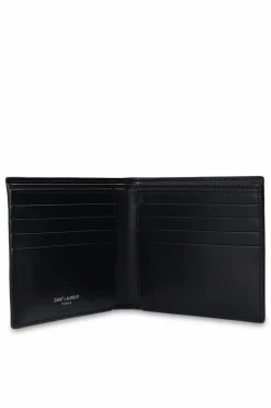 Saint Laurent BLACK Folding wallet with logo