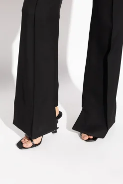 Saint Laurent BLACK Heeled Sandals Opyum