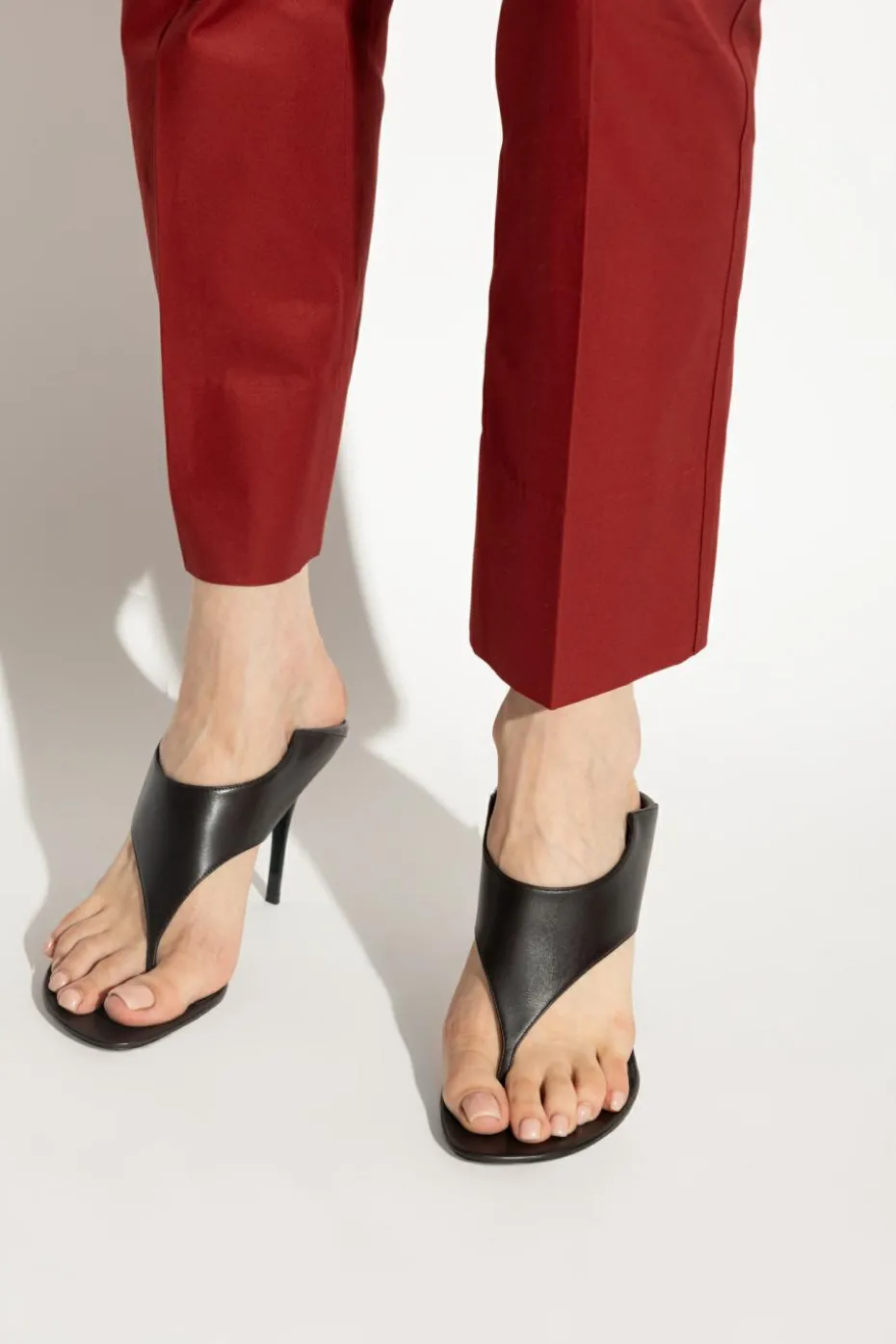 Saint Laurent BLACK Heeled Sandals 'Sand'