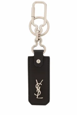 Saint Laurent BLACK Keyring with logo