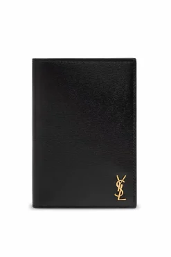 Saint Laurent BLACK Leather wallet with logo