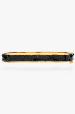 Saint Laurent BLACK Leather bracelet