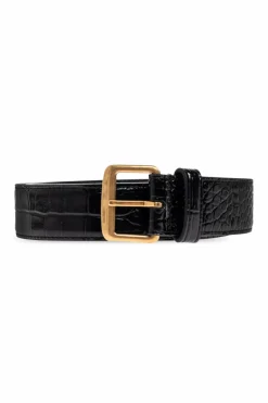 Saint Laurent BLACK Leather belt