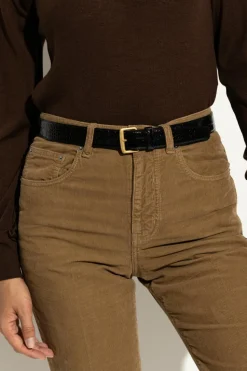 Saint Laurent BLACK Leather belt