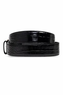 Saint Laurent BLACK Leather belt