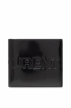 Saint Laurent BLACK Leather wallet with logo