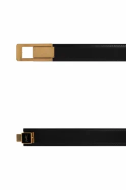 Saint Laurent BLACK Leather belt