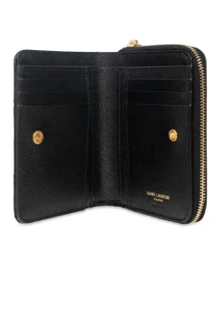 Saint Laurent BLACK Leather wallet with logo