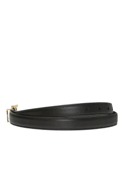 Saint Laurent BLACK Leather belt with logo