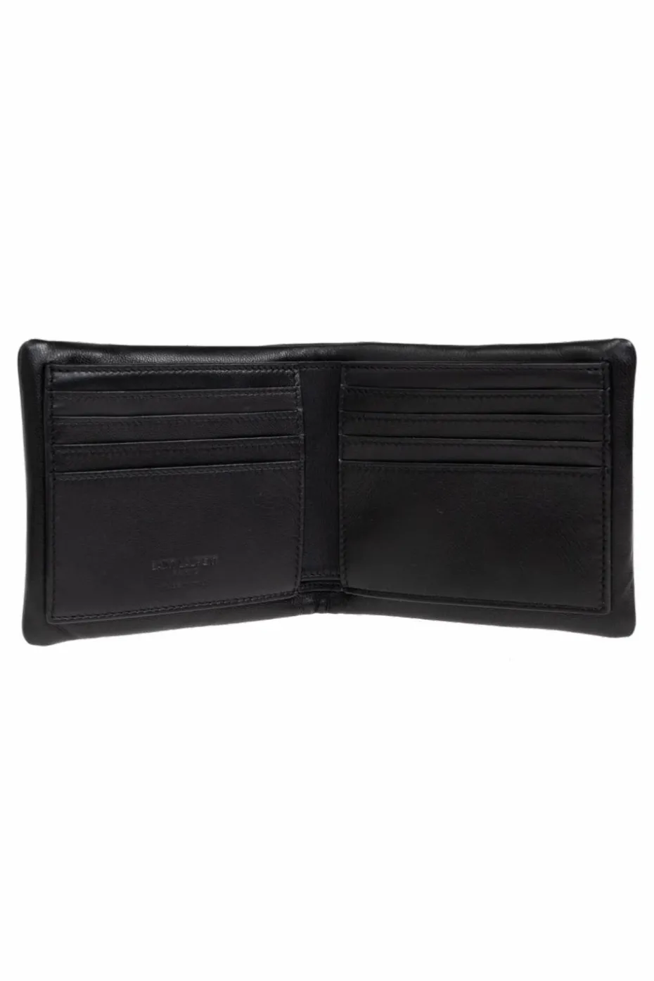 Saint Laurent BLACK Leather wallet with logo