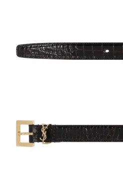Saint Laurent BLACK Leather belt