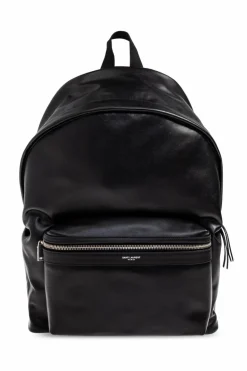 Saint Laurent BLACK Leather backpack ‘City’