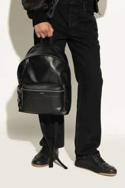 Saint Laurent BLACK Leather backpack ‘City’