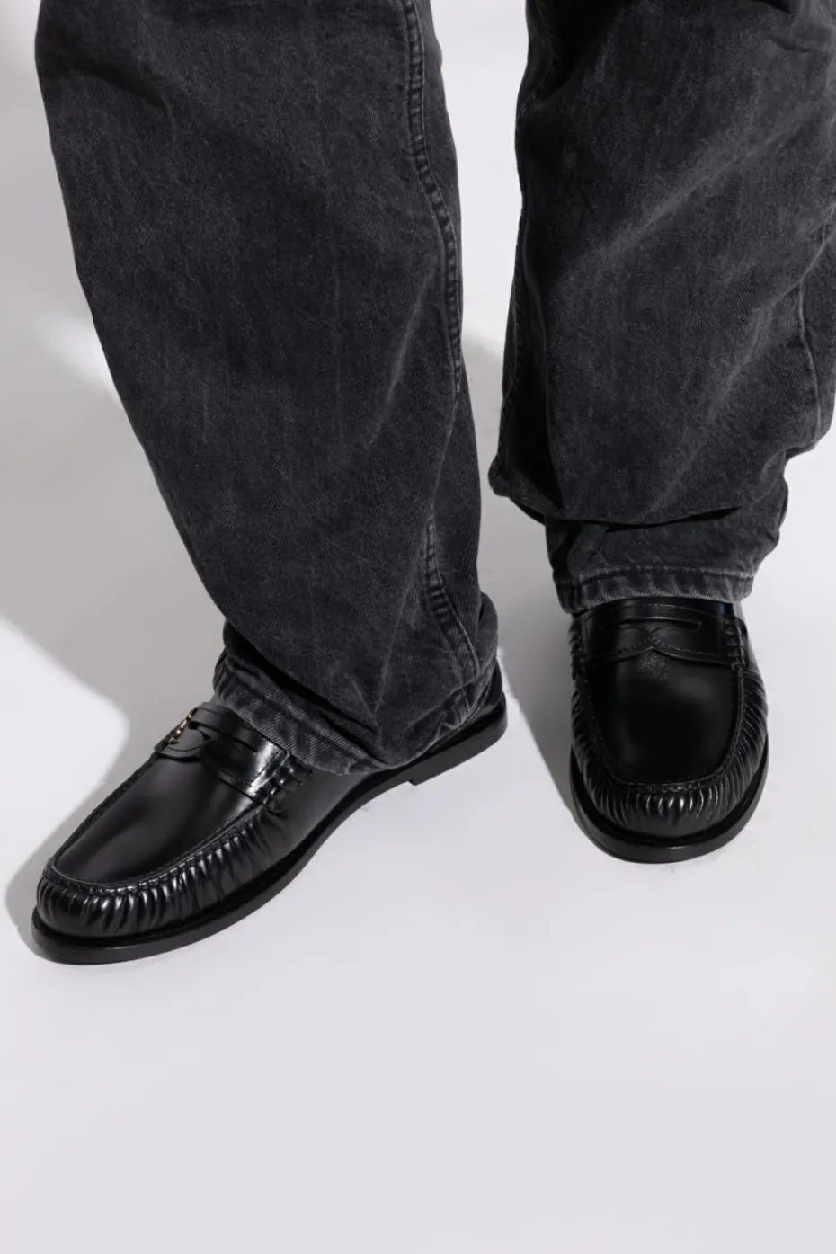 Saint Laurent BLACK Leather shoes type loafers