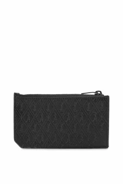 Saint Laurent BLACK Leather card holder with logo