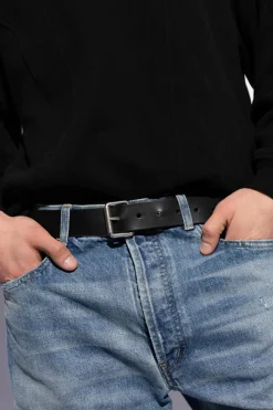 Saint Laurent BLACK Leather belt